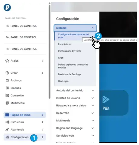 modificar configuracion | www.condrupal.com