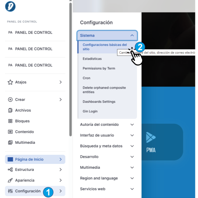 modificar configuracion | www.condrupal.com