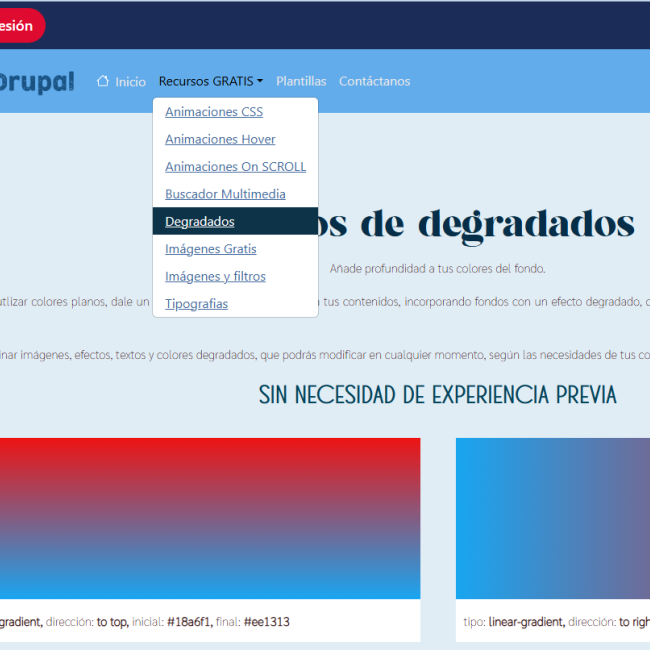 muestras degradados | www.condrupal.com